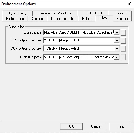 Добавление адресов библиотек chromium в Delphi - добавление путей к папкам src и packages в Library Path
